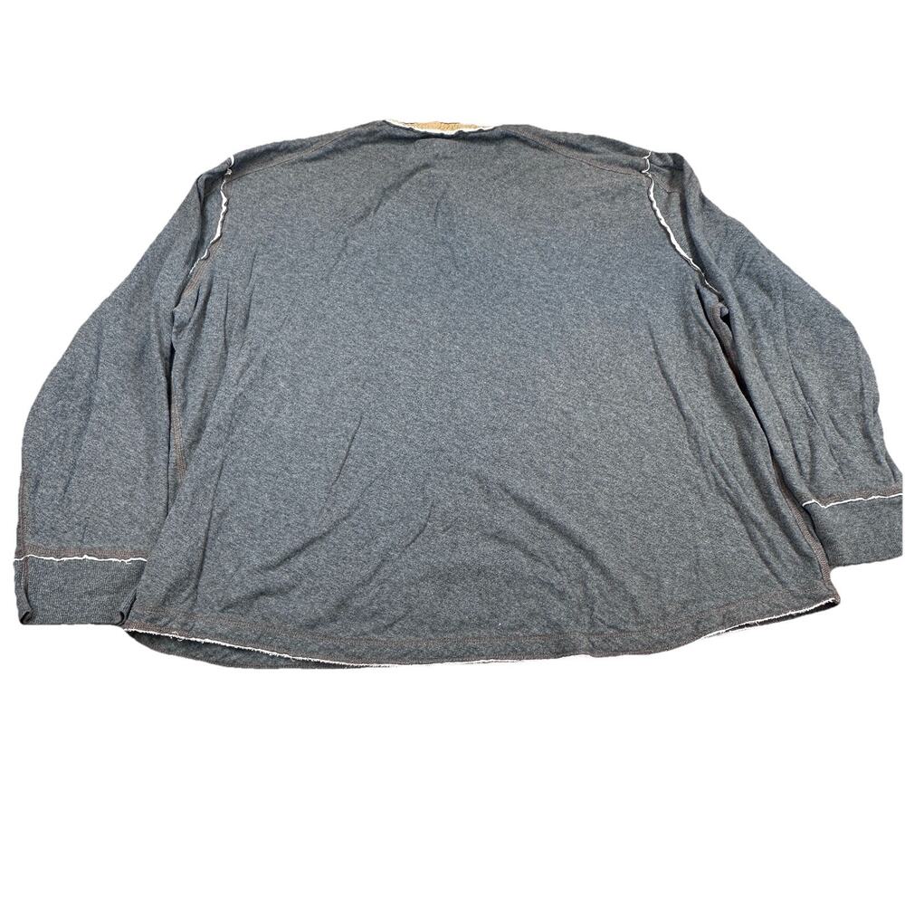 Carbon2Cobalt Kinetic Henley Shirt Mens XXL Gray Distressed Cotton Heritage - Picture 6 of 7